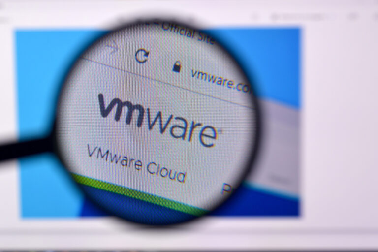 Homepage of VMware site post-Broadcom acquisition highlighting private cloud solutions impact